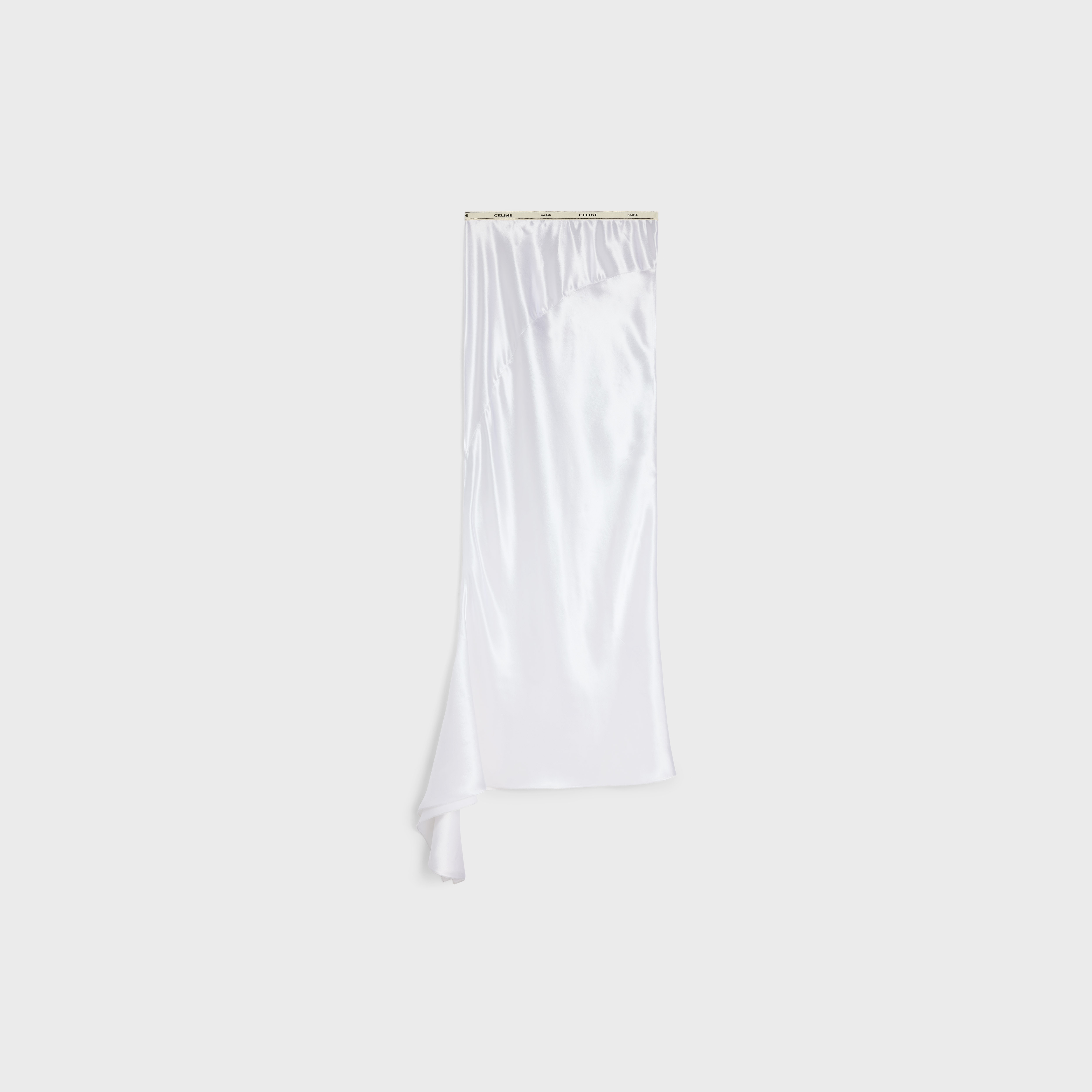 skirt IN viscose satin - OPTIC WHITE | CELINE